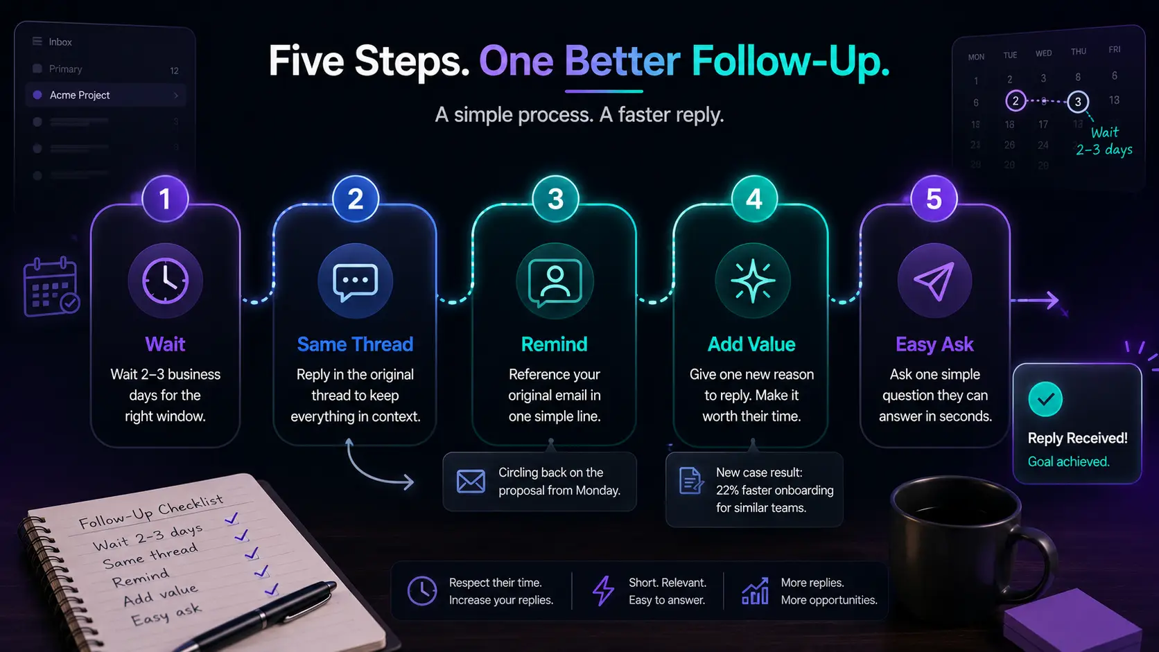 Professional writing a quick follow-up email after receiving no response from a contact
